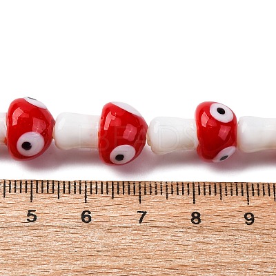 Handmade Evil Eye Lampwork Beads Strands LAMP-S069-01C-1
