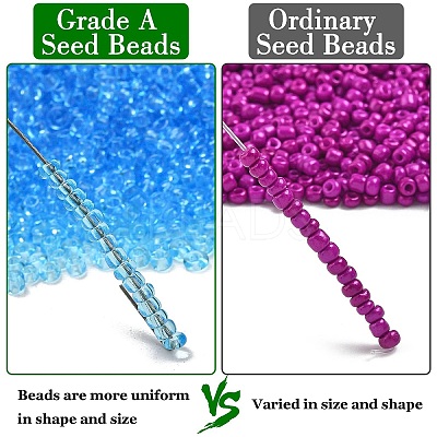 12/0 FGB Grade A Round Glass Seed Beads SEED-Q006-F17-1