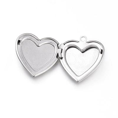 Tarnish Resistant 316 Stainless Steel Locket Pendants A-STAS-K192-09P-1