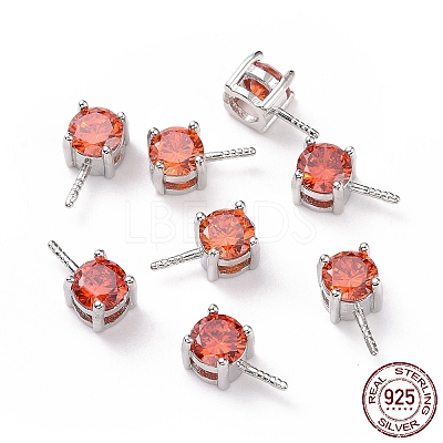 Rhodium Plated 925 Sterling Silver Peg Bails STER-D035-47P-04-1