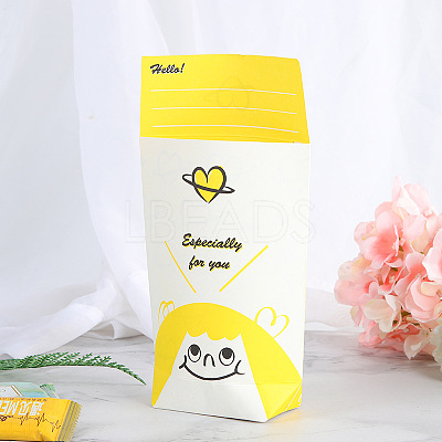 Gril Pattern Carton Paper Gift Treat Bags DIY-I029-08A-1