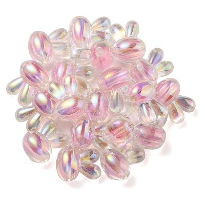 UV Plating Rainbow Iridescent Acrylic Beads X1-PACR-E001-05H-1