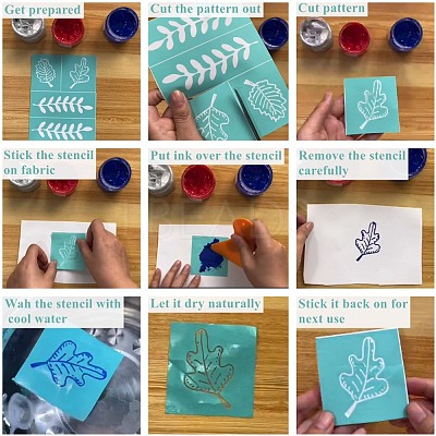 Self-Adhesive Silk Screen Printing Stencil DIY-WH0173-008-1