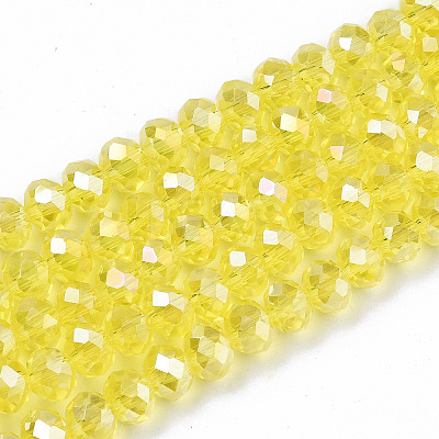 Electroplate Glass Beads Strands EGLA-A034-T3mm-B21-1