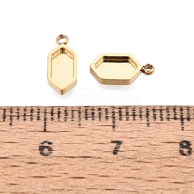 304 Stainless Steel Pendant Cabochon Component STAS-Q113-24A-G-1