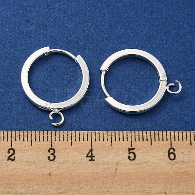 201 Stainless Steel Huggie Hoop Earrings Findings STAS-A167-01D-S-1