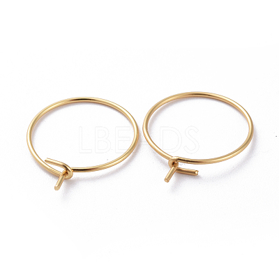 316 Surgical Stainless Steel Hoop Earring Findings STAS-J025-01E-G02-1