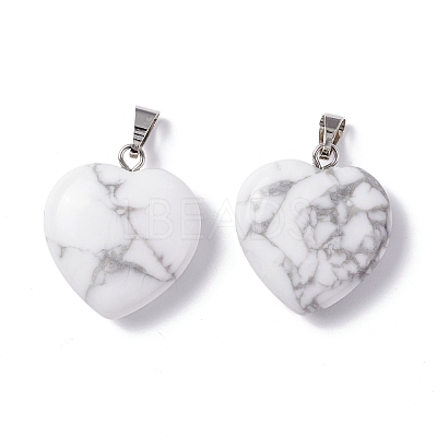 Natural Howlite Pendants G-G956-B28-FF-1