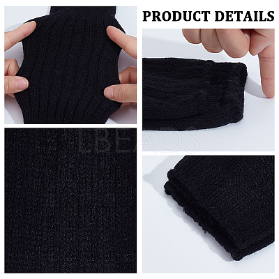 1 Pair Acrylic Fibers Long Mesh Lace Gloves AJEW-CN0006-67B-1