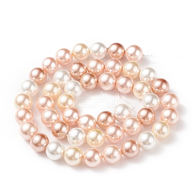 Shell Pearl Bead Strands BSHE-L017-11-1