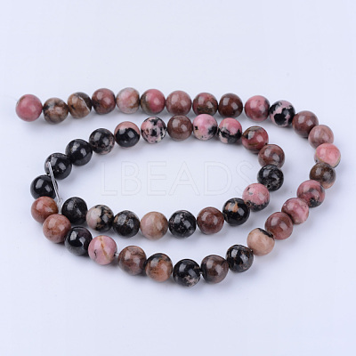 Natural Rhodonite Beads Strands X-G-Q462-10mm-25-1