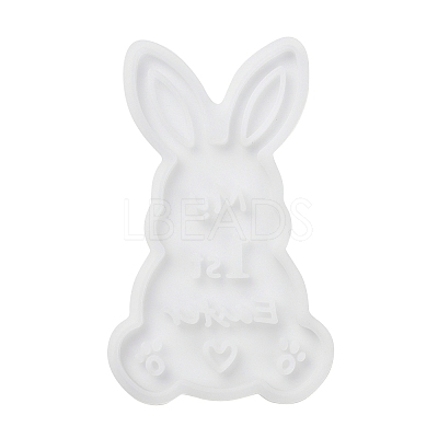 Easter Theme Rabbit with Word Pattern DIY Silicone Table Lamp Molds SIMO-G008-02B-1