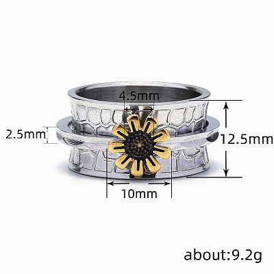 Sunflower Zinc Alloy Finger Rings FS-WGCE082-05-1