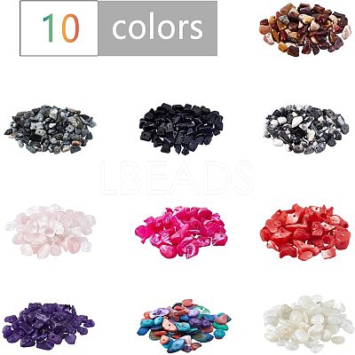 Gemstone Beads and Dyed Shell Beads G-NB0001-50-1