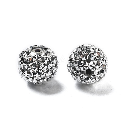 Acrylic Rhinestone Ball Beads OACR-A035-01C-1