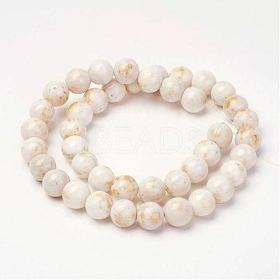 Natural Mashan Jade Beads Strands G-P232-01-F-10mm-1