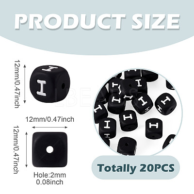20Pcs Food Grade Eco-Friendly Silicone Beads SIL-TADJ0001-04I-1