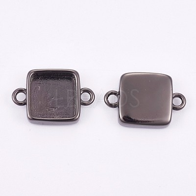 Brass Cabochon Connector Settings KK-F748-15B-1