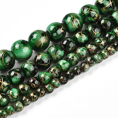 Baking Paint Glass Beads X1-DGLA-N003-6mm-B09-1