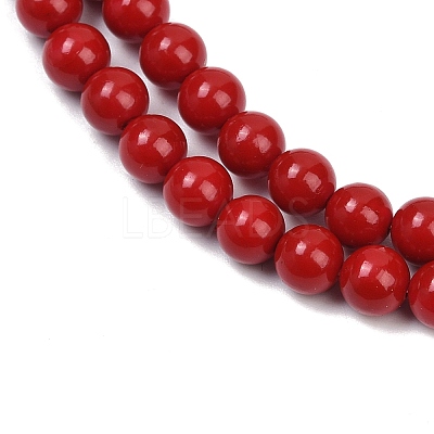 Shell Pearl Beads Strands BSHE-K015-6mm-01-1