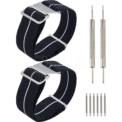 Nylon Watch Bands AJEW-WH0643-117A-1