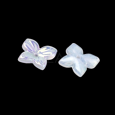 Iridescent Plating Acrylic Bead Caps AC-CBA81FF-03-1