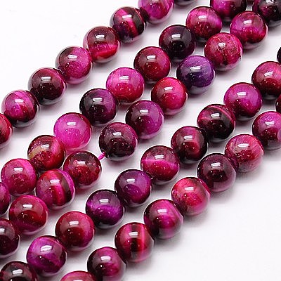 Natural Tiger Eye Beads Strands G-G544-8mm-M-1