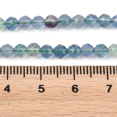 Natural Fluorite Beads Strands G-L662-A02-4mm-1