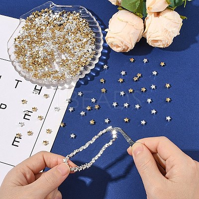 500Pcs 2 Colors CCB Plastic Beads CCB-YW0001-65-1