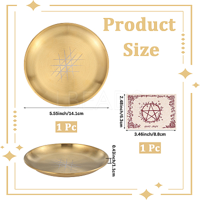 Stainless Steel Candlestick Tray AJEW-WH20019-90A-1