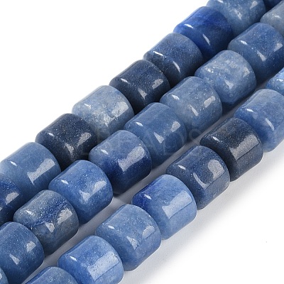 Dyed & Heated Natural Blue Aventurine Beads Strands G-L604-E02-01-1