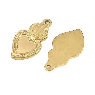 304 Stainless Steel Pendant Setting for Enamel STAS-L317-16G-1