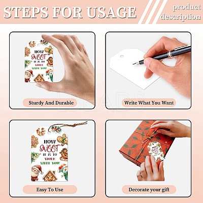 120Pcs 4 Styles Sunflower Paper Thank You Gift Tags CDIS-WH0038-06-1