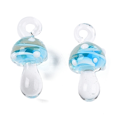Handmade Lampwork Pendants LAMP-T021-14B-1