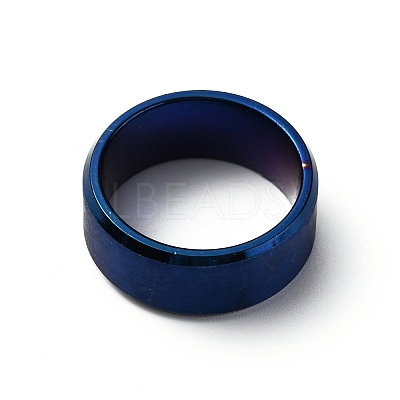 201 Stainless Steel Wide Band Finger Rings for Women Men RJEW-WH0009-13A-BU-1