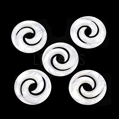 Natural White Shell Cabochons SSHEL-B006-05-1