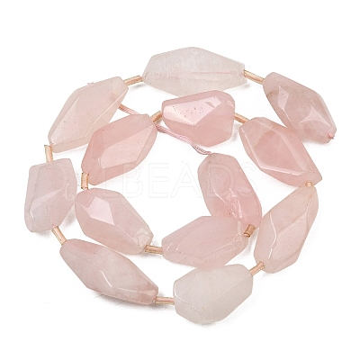 Natural Rose Quartz Beads Strands GG-CBA3D9B-13-1