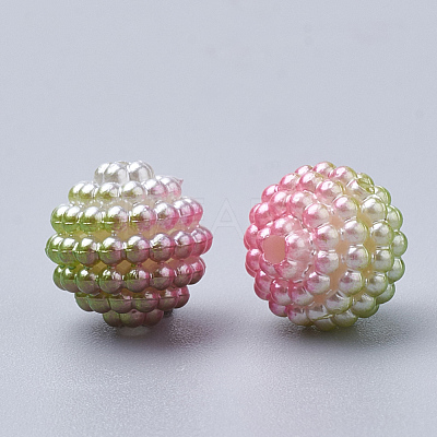 Imitation Pearl Acrylic Beads OACR-T004-10mm-06-1