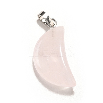 Natural Rose Quartz Pendants G-Z022-05E-1