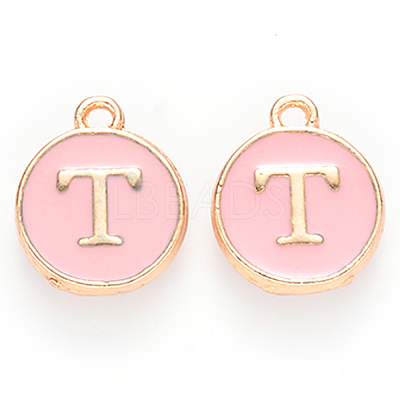 Golden Plated Alloy Enamel Charms X-ENAM-S118-07T-1