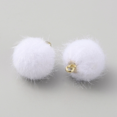 Faux Mink Fur Covered Pendants DIY-WH0401-92A-1
