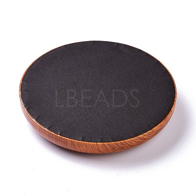 Flat Round Wood Pesentation Jewelry Bracelets Display Tray ODIS-P008-15B-01-1