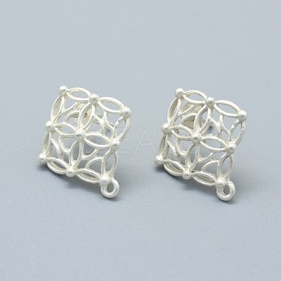 Alloy Stud Earring Findings PALLOY-F255-08MS-1