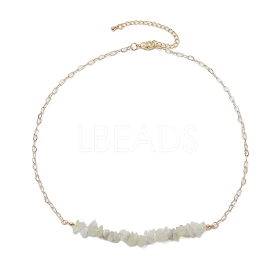 Natural & Synthetic Mixed Gemstone Chip Bib Necklaces NJEW-JN04950-1