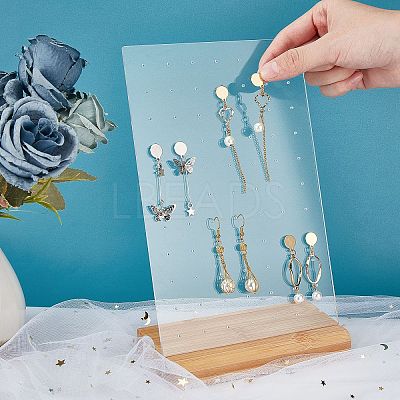 Acrylic Earring Displays EDIS-WH0009-06B-1