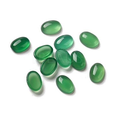 Natural Dyed & Heated Green Onyx Agate Cabochons G-F605E-14B-1