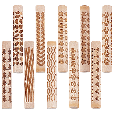 Wood Embossing Rod DIY-WH0504-892-1