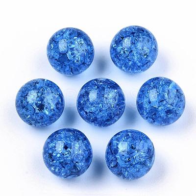 Transparent Crackle Acrylic Round Beads Strands CCG-R002-12mm-03-1