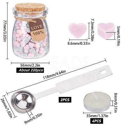 Sealing Wax Particles Kits for Retro Seal Stamp DIY-CP0003-60M-1