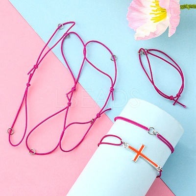Adjustable Elastic Cord Bracelet Making AJEW-JB00008-07-1